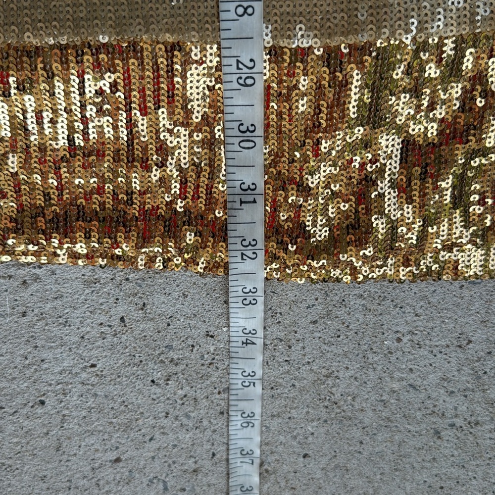Anthropologie Corey Lynn Calter Gold Sequin Short Sleeve Sheath Dress Size 2 - Picture 13 of 15
